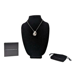 Michael Dawkins Starry Night Sterling Silver Teardrop Pendant Enhancer Necklace